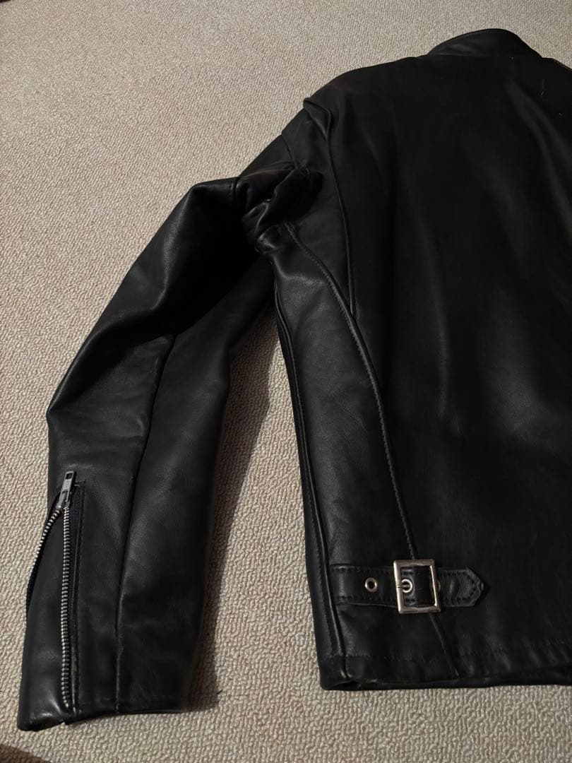Schott ブラック シングルライダースジャケット