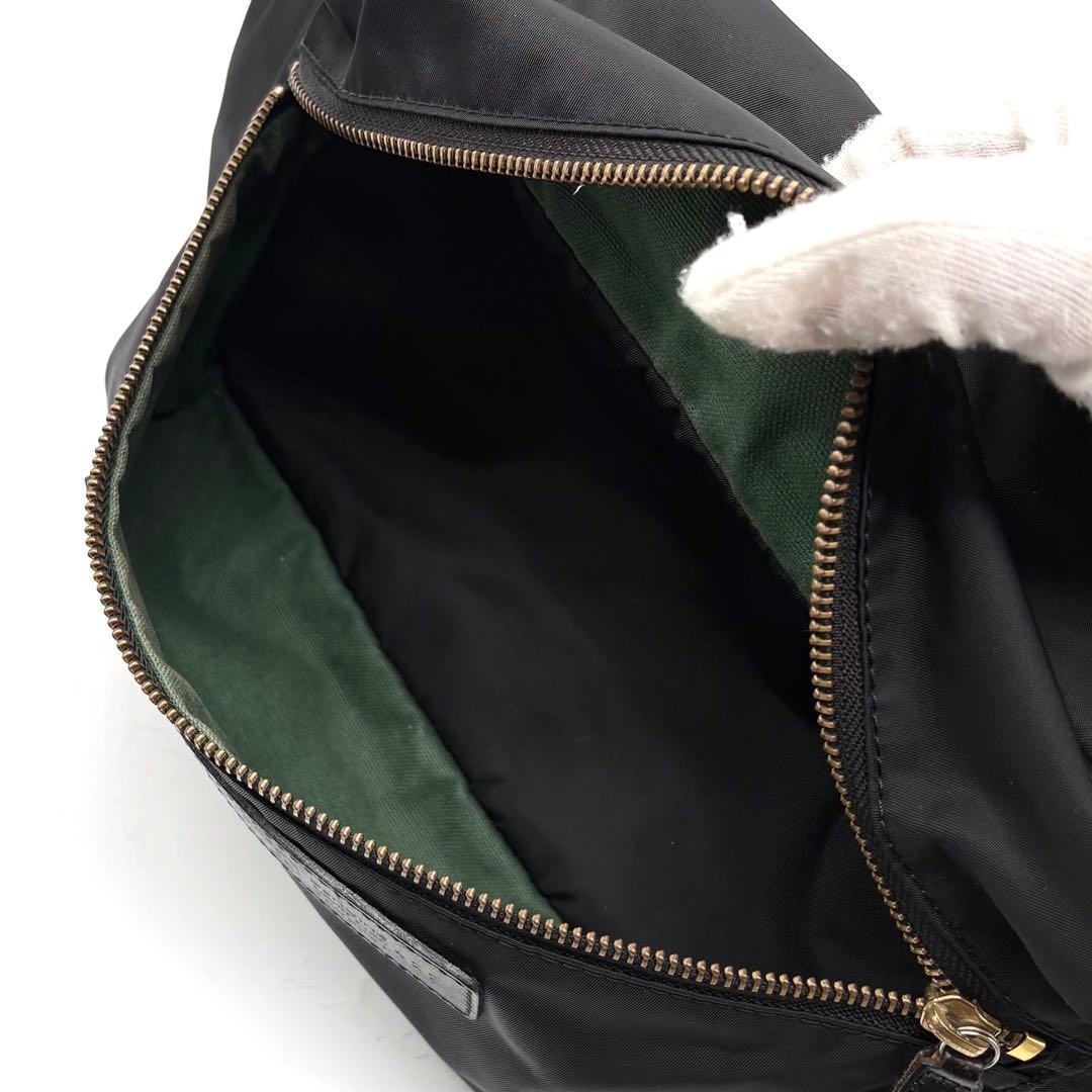 【美品】フェリージ 427 ボディバッグ ナイロン レザー ブラック