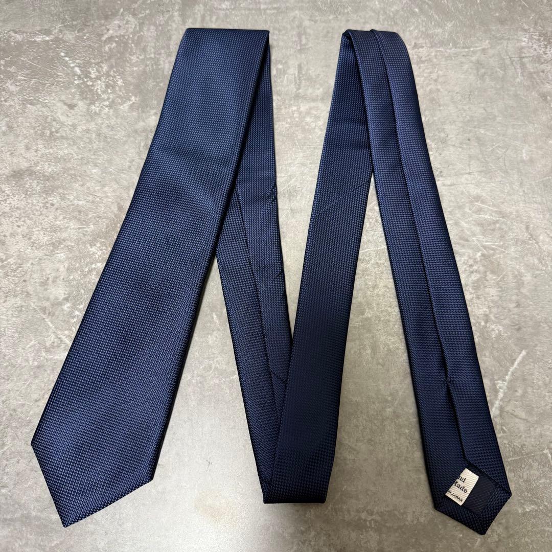 ラン FAIRFAX フェアファックス ネクタイ ネイビー ソリッド 無地