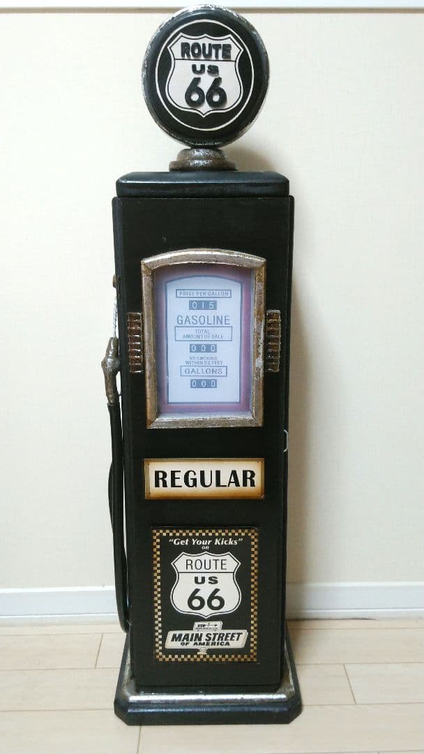 ROUTE66 キャビネット 棚　CDホルダー ラック　給油機　ガソリンスタンド