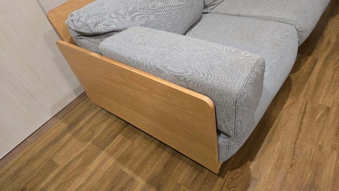 無印良品 木製ソファ オーク材 突板2.5 シーター