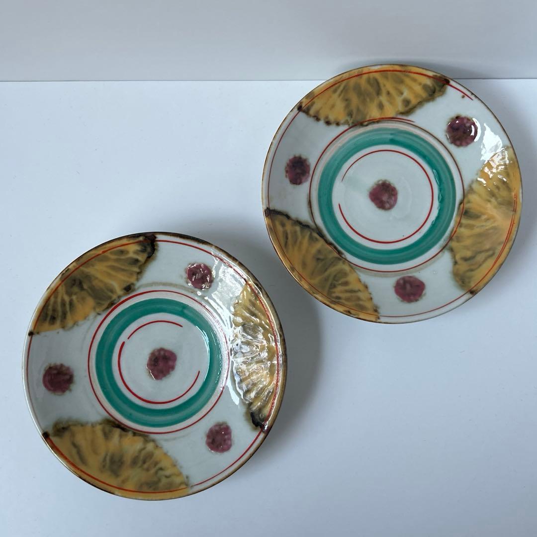 伊藤聡信さんの色絵5寸皿　2枚