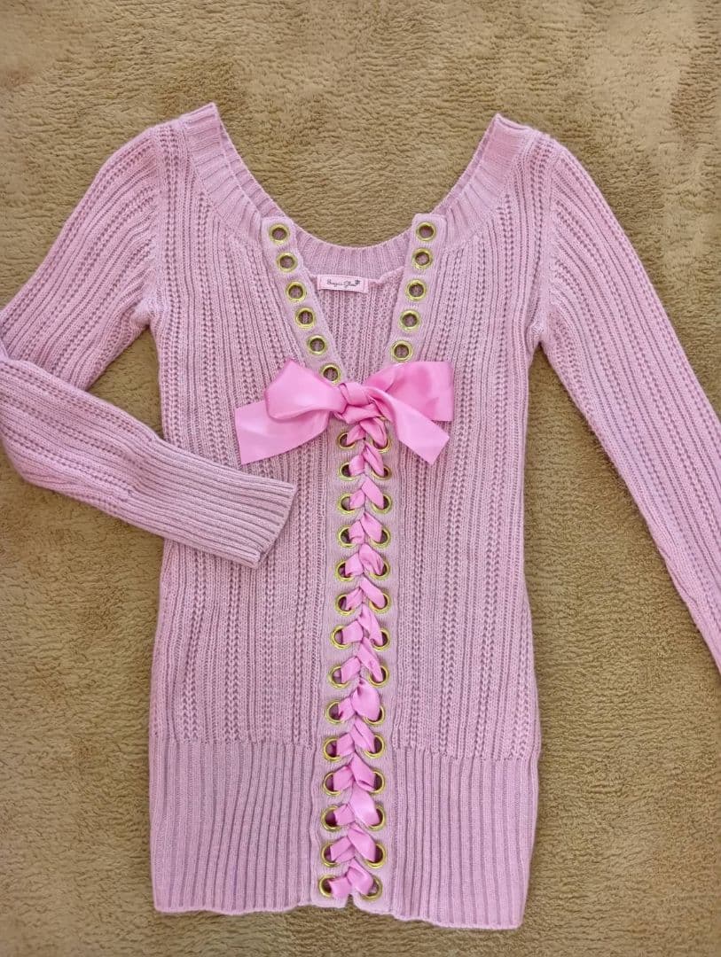 なはま@ MA＊RS Sugar Gloss ピンクニット 長袖