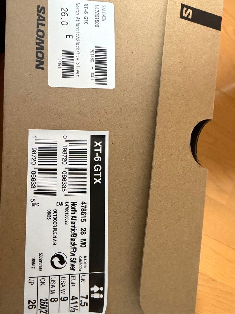 SALOMON XT-6 GORE-TEX ブルー