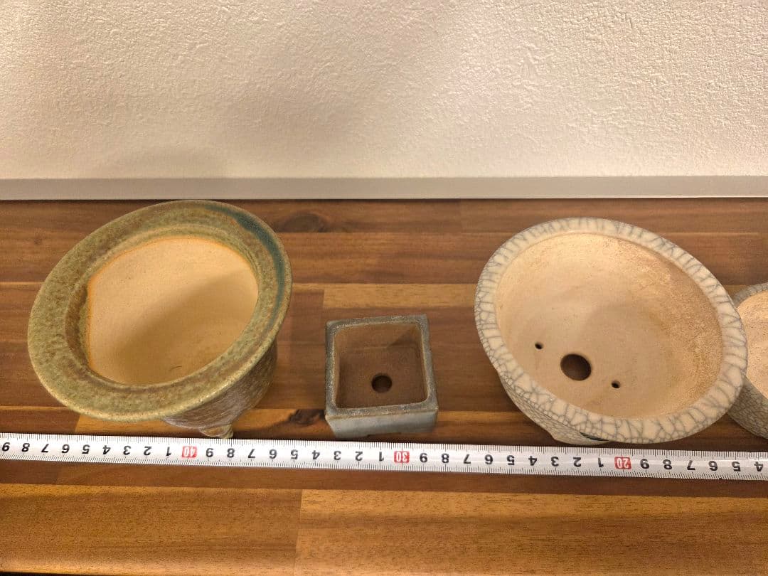 美巧　堀江美巧　盆栽鉢　鉢　盆栽　陶器鉢 5点セット