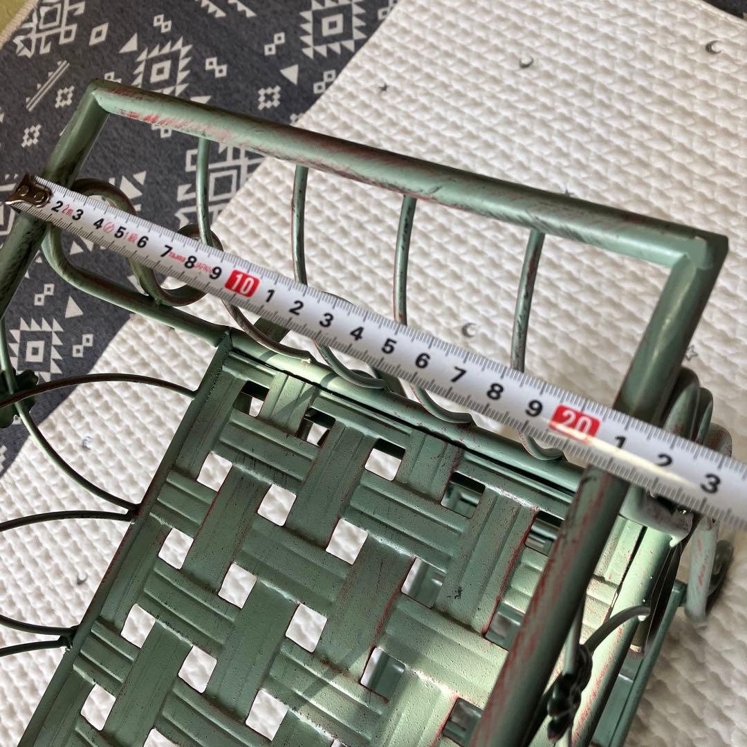 アンティーク風　フラワースタンド　花台　2段　バスケット　プランター　サイド　小