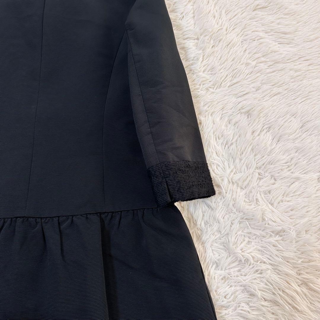 大きいサイズ トゥービーシック Aラインロングコート ビジュー付 オケージョン