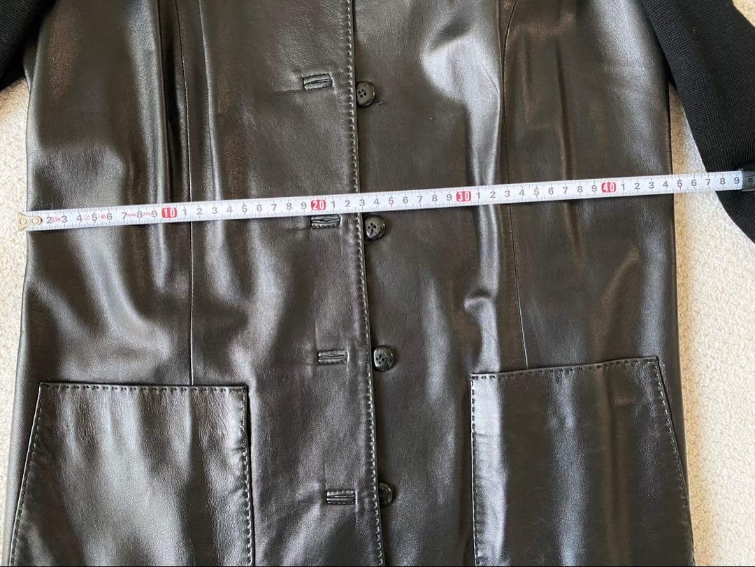 フェラガモレザーウールコンビジャケット ブラック美品！お値下げしました♪