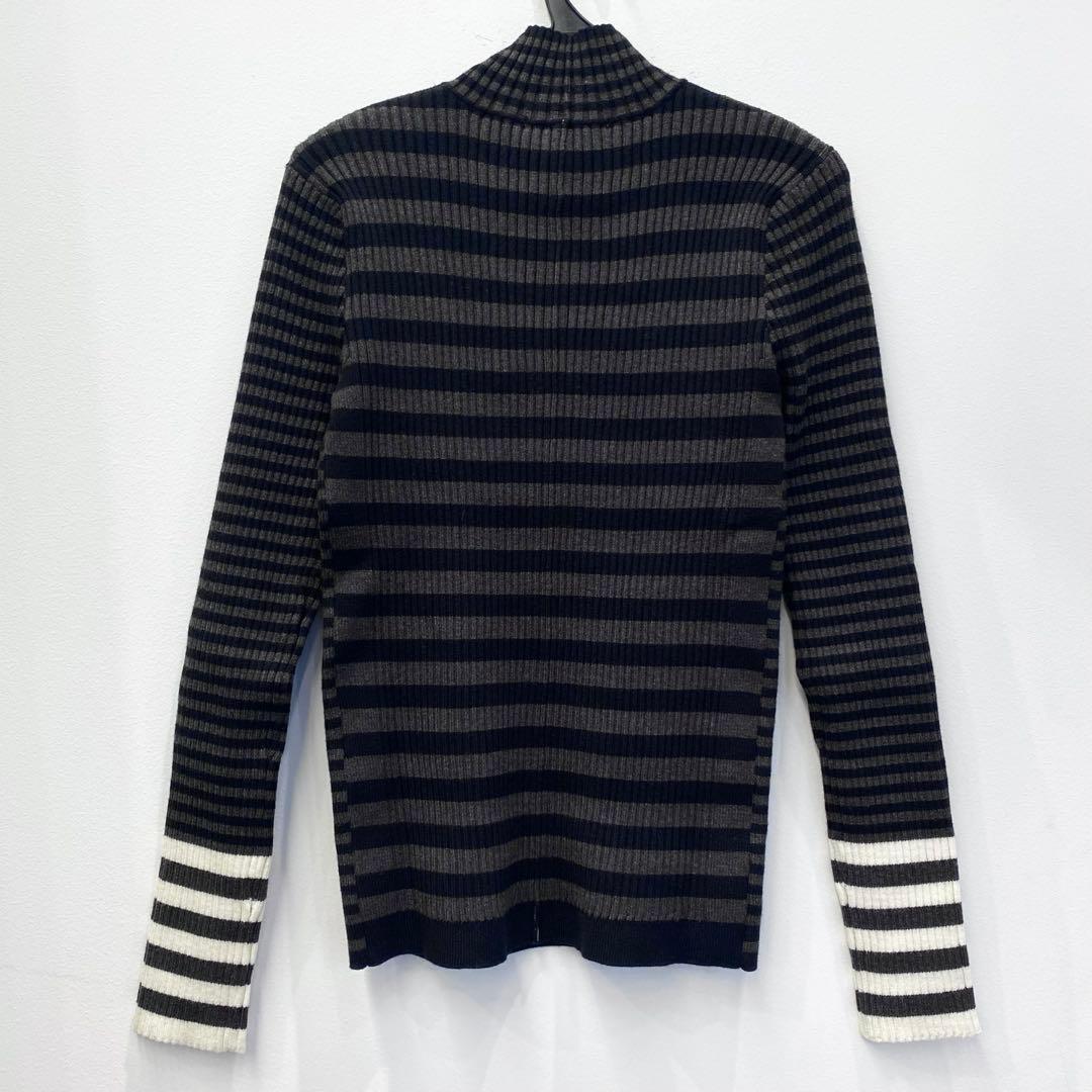 【新品・未使用】MARECHAL TERRE ボーダータートルリブニット