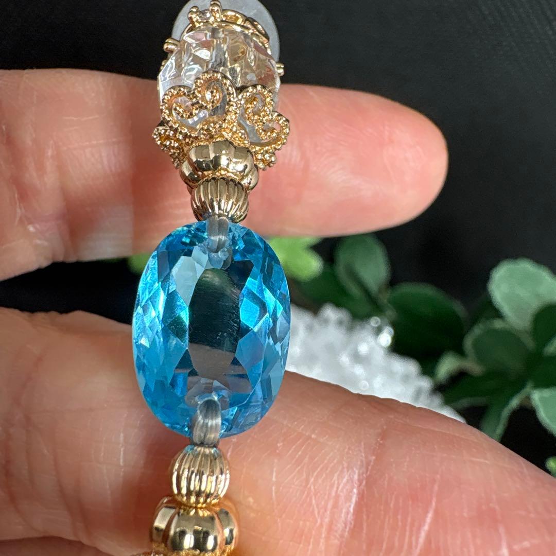 ＊みーにゃん様お取置き3/1＊【高品質】トパーズ　宝石カット　ブレスレット