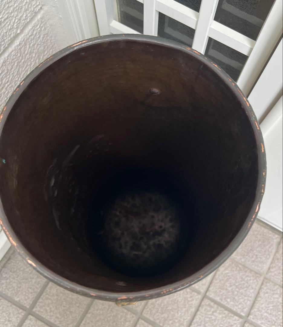 銅製傘立て ライオンノッカー　猫脚　アンティーク