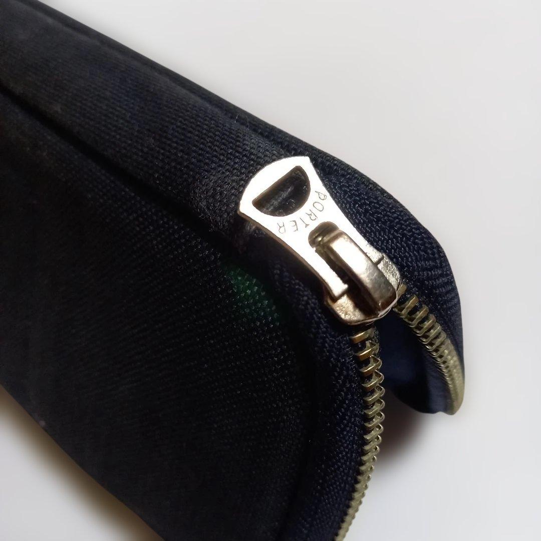 (美品) ポーター スモーキーシリーズ ロングウォレット ネイビー