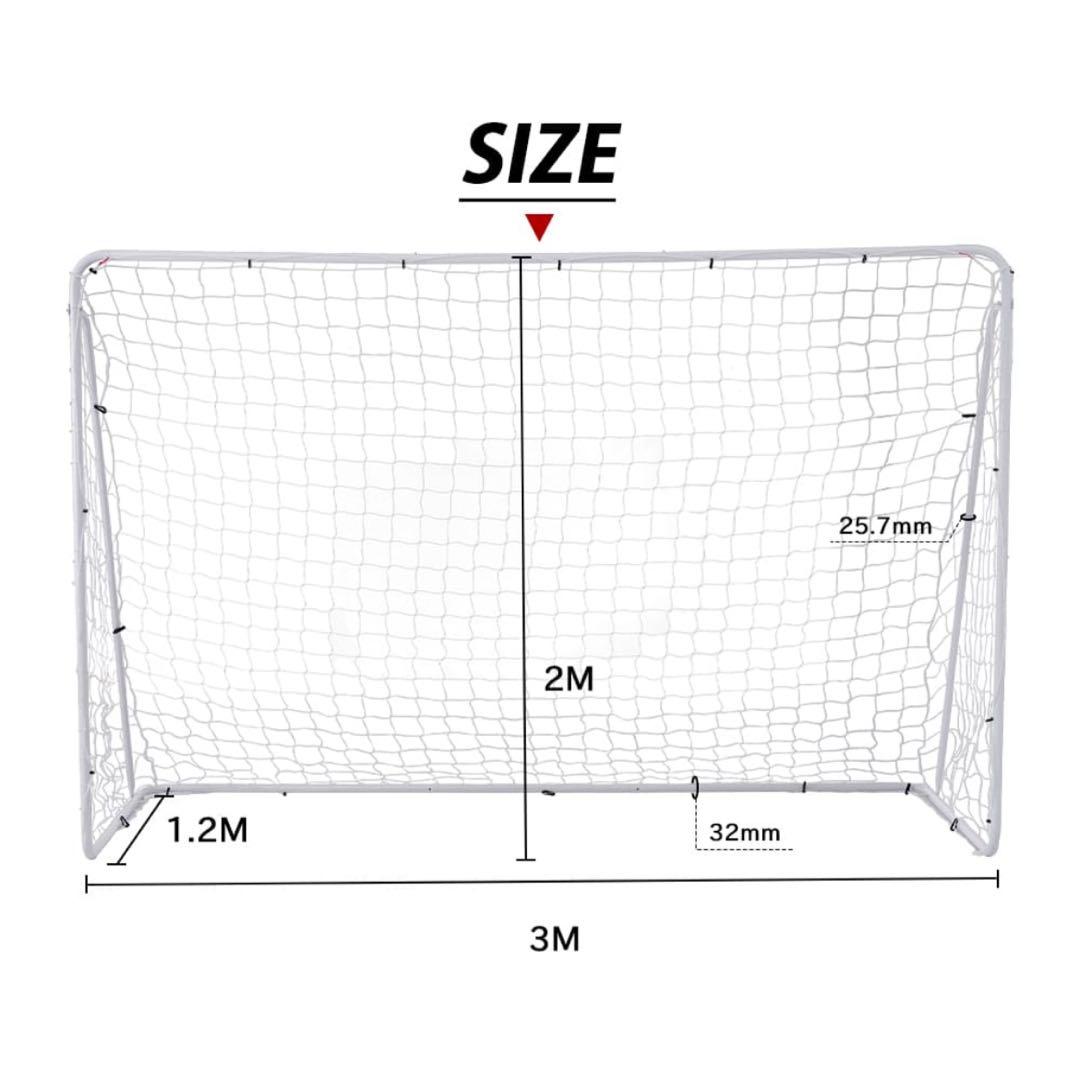 値下　フットサルゴール ２セット　キャリーバッグ付 組み立て式　3m×2m 新品
