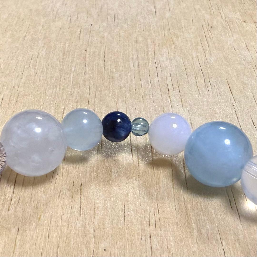 天然石（ラリマー、ブルートパーズ、ムーンストーン、スーパーセブン等）ブレスレット