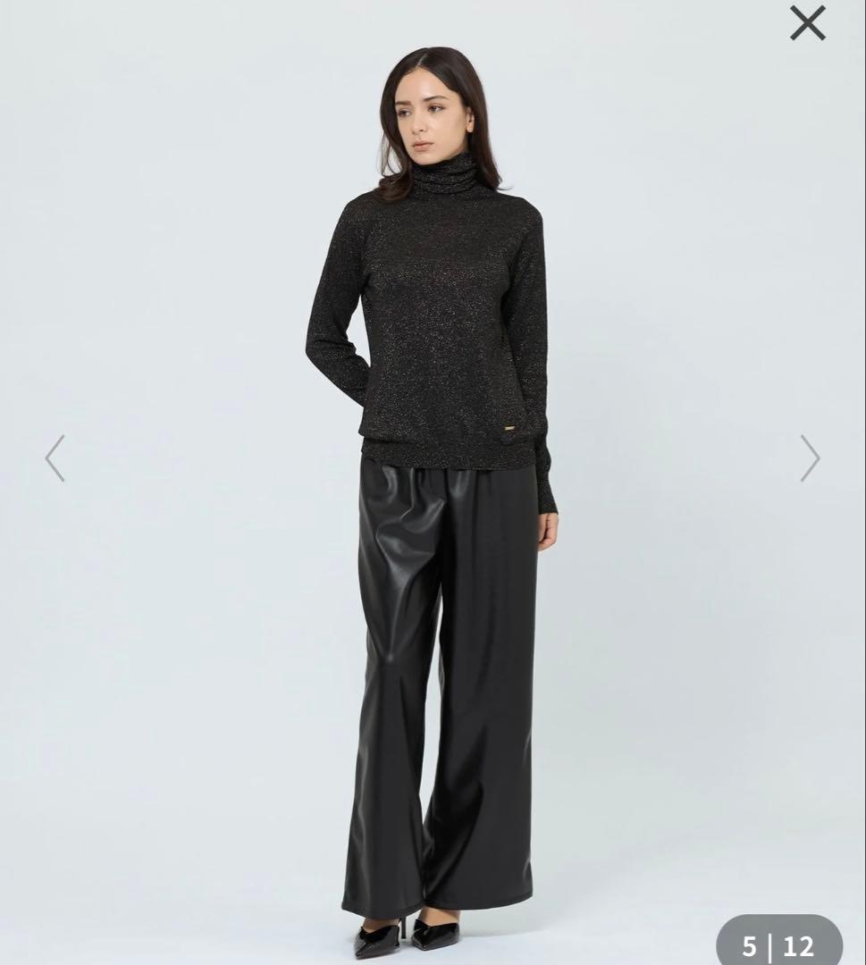 【新品】EPOCA タートルネック　ラメニット ブラック