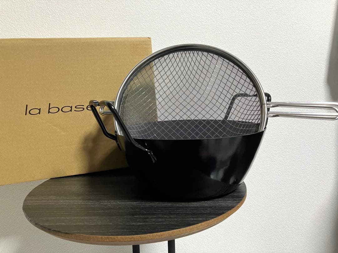 la base ラバーゼ 鉄揚げ鍋 22cm セット　Lb-098 新品未使用