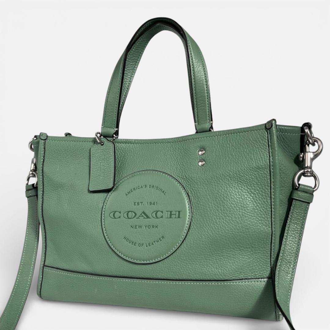 美品 COACH コーチ デンプシー キャリーオール ウィズ パッチ 2way