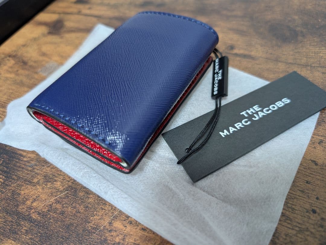THE MARC JACOBS 三つ折り財布 アイボリー　ネイビー　レッド