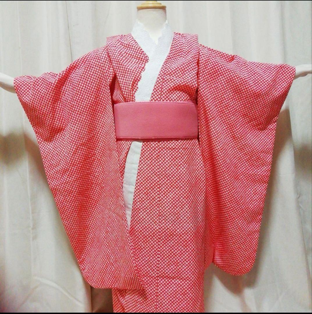 七五三　着物セット　7歳　紫色　アールデコ　モダンスタイル