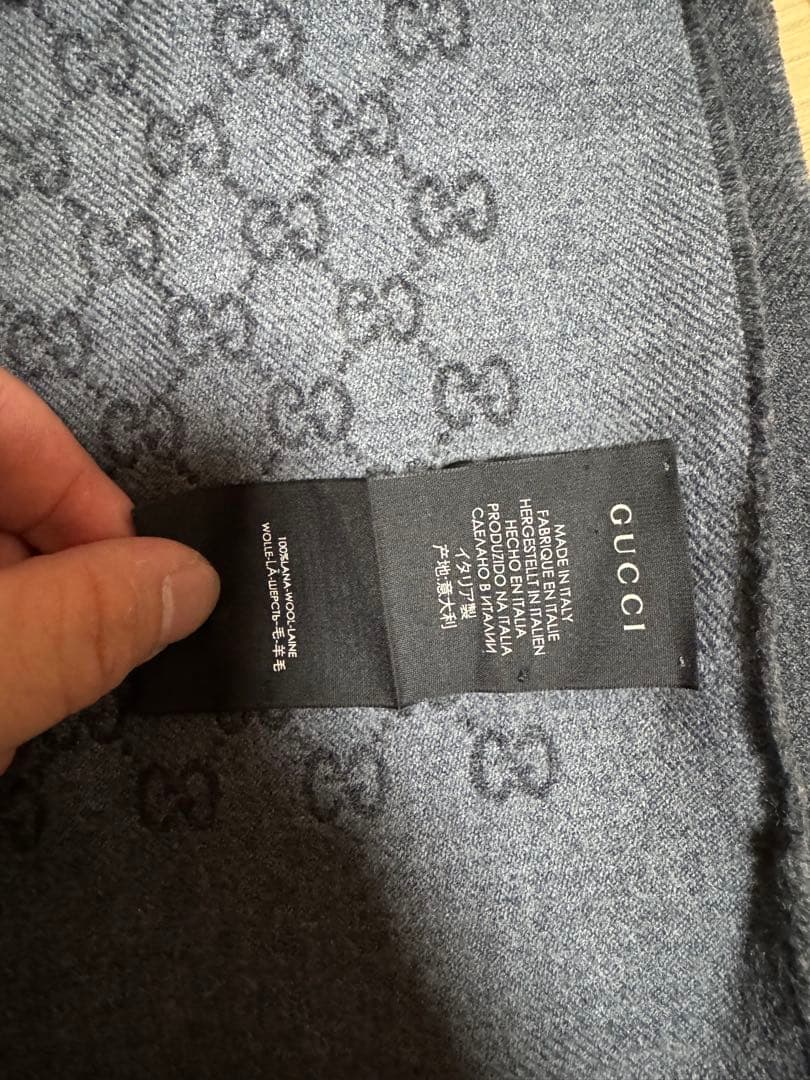 GUCCI GGパターン マフラー ウール100%