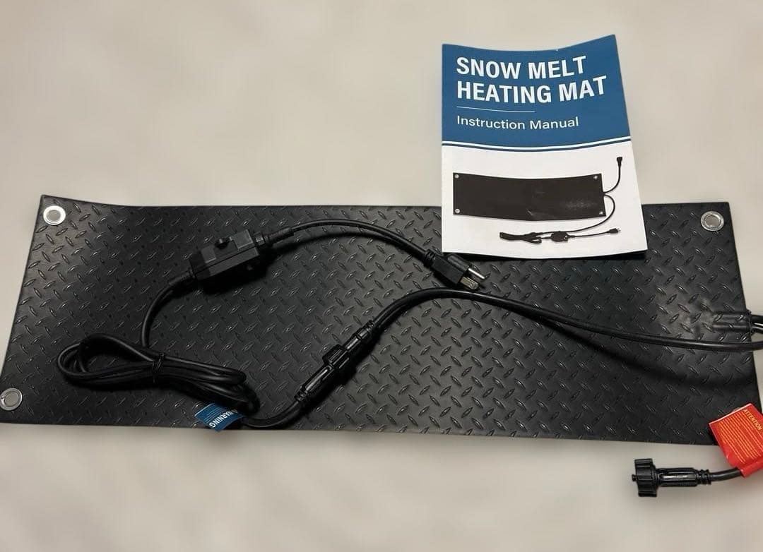 融雪マット 通路 駐車場 階段 110v 加熱 雪氷融解階段マット ２枚セット