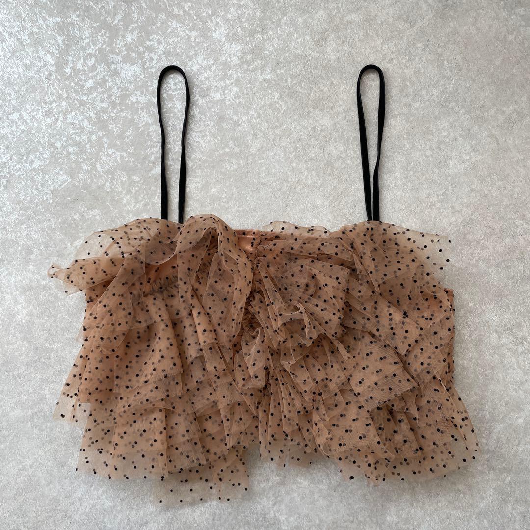 完売【定価1.3万】LILY BROWNリリーブラウン ラッフルチュールビスチェ