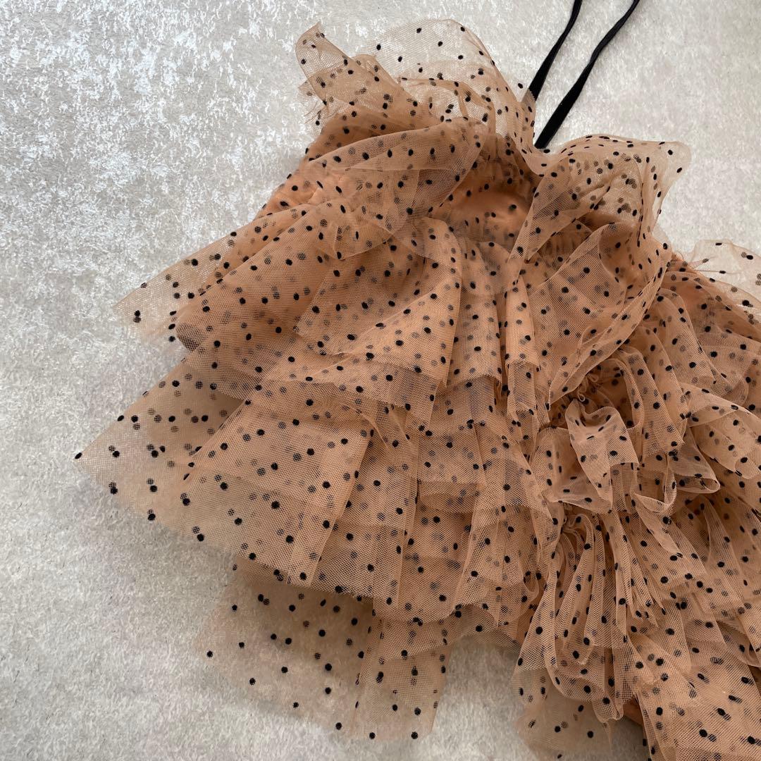 完売【定価1.3万】LILY BROWNリリーブラウン ラッフルチュールビスチェ