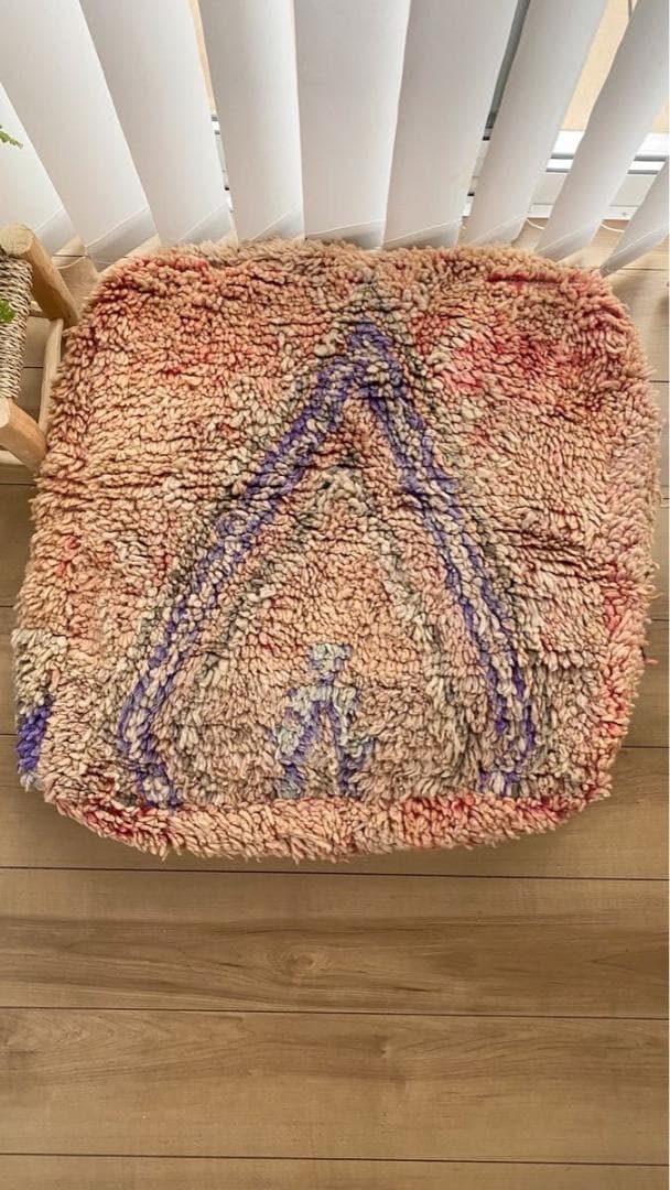 プフ ヴィンテージ 絨毯 手織りラグ クッションカバー ピローカバー