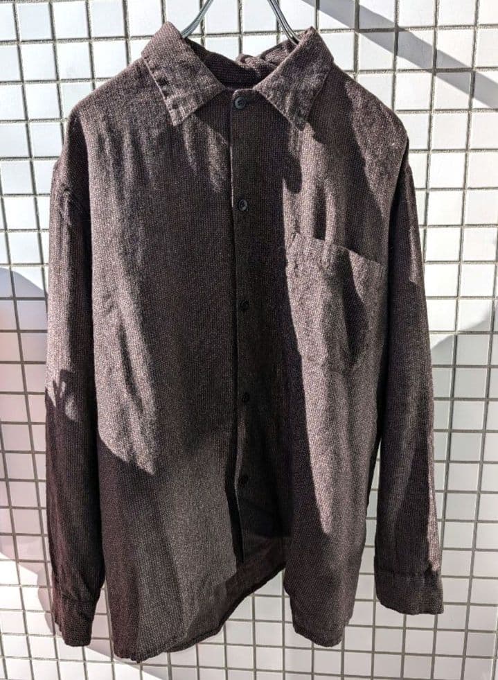 COMOLI コモリ 20SS ウールシャツ ブラウン