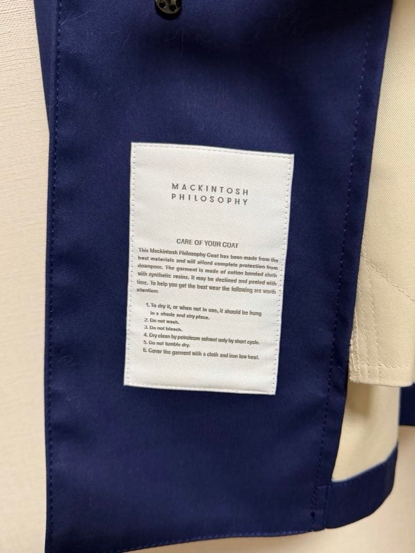 MACKINTOSH PHILOSOPHY ステンカラーコート ネイビー 38