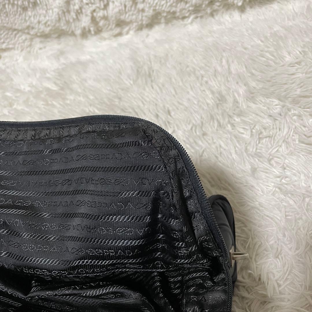 【良品】PRADA プラダ　ミニボストン　トート　ナイロン　ブラック　黒　肩掛け