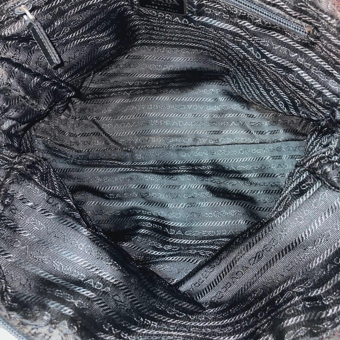 【良品】PRADA プラダ　ミニボストン　トート　ナイロン　ブラック　黒　肩掛け