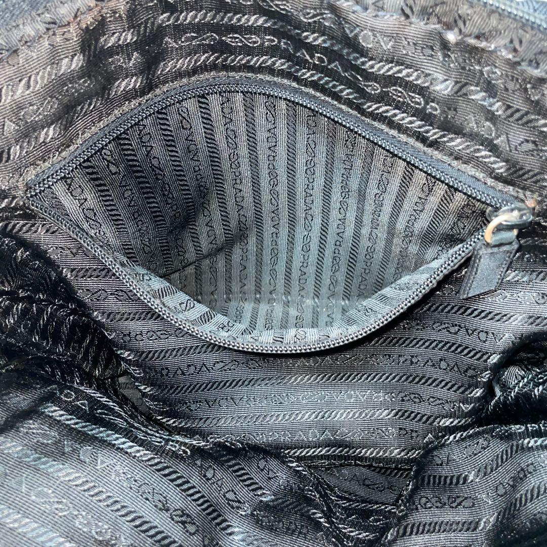 【良品】PRADA プラダ　ミニボストン　トート　ナイロン　ブラック　黒　肩掛け