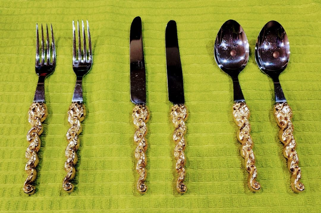 アンティーク 金メッキ カトラリーセット 6点