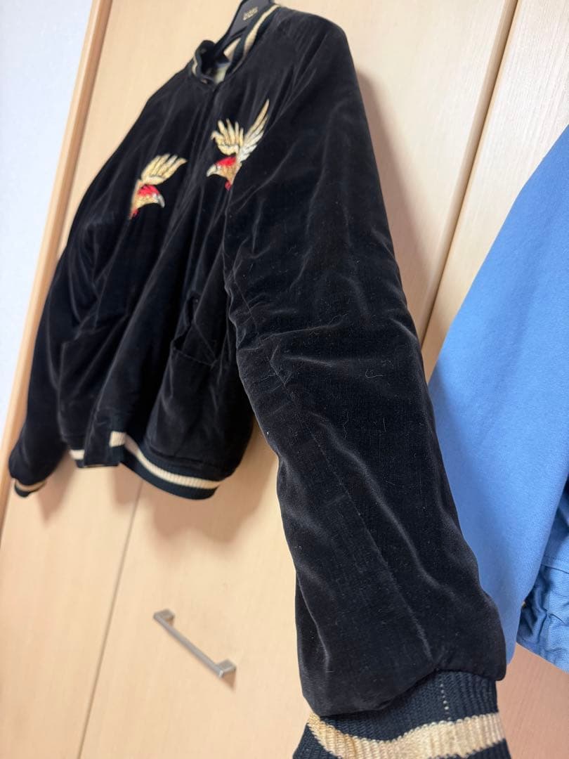 キ*ズ様 虎刺繍 青白 スカジャン　ビンテージ