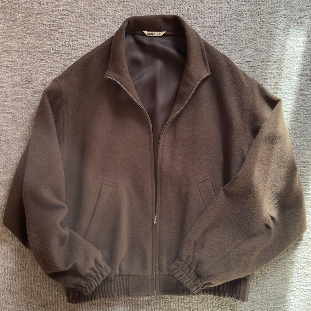 ジャケット・アウター AURALEE BABY CAMEL FLANNEL ZIP BLOUSON 3