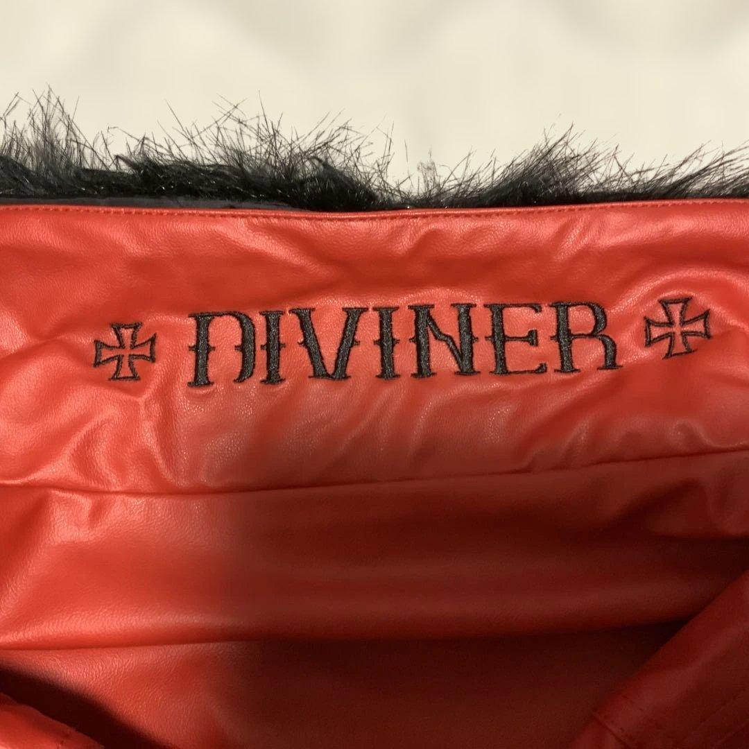 ディバイナー DIVINER フェイクファー付きPUレザーシングルライダース