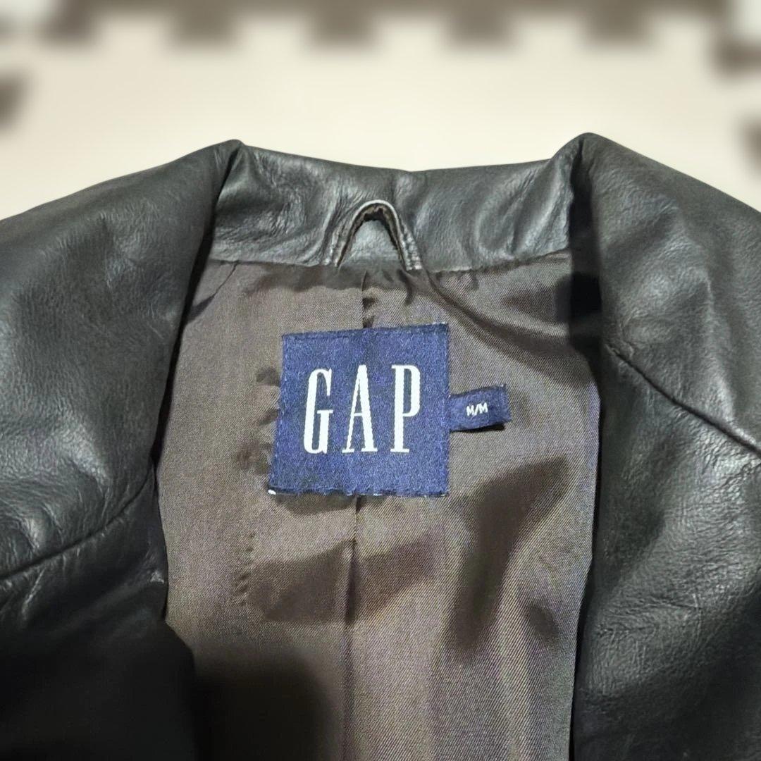 GAP ブラックレザージャケット M牛革100%