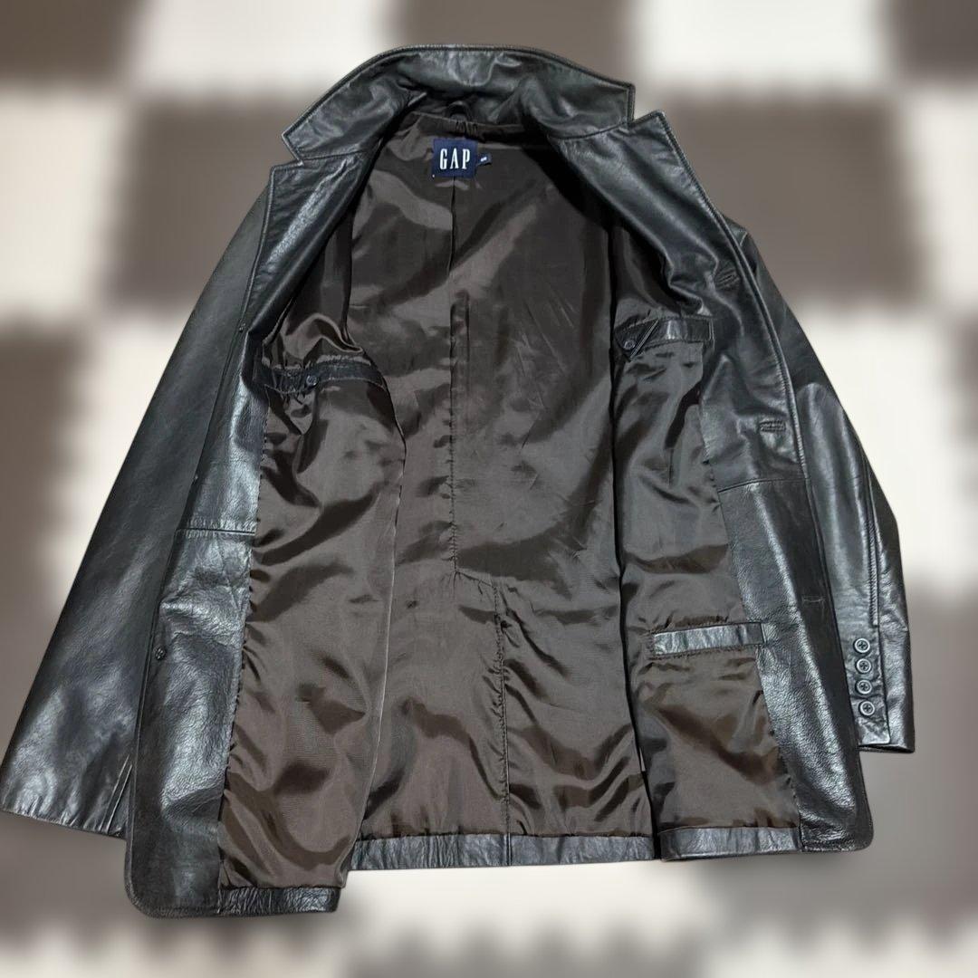 GAP ブラックレザージャケット M牛革100%