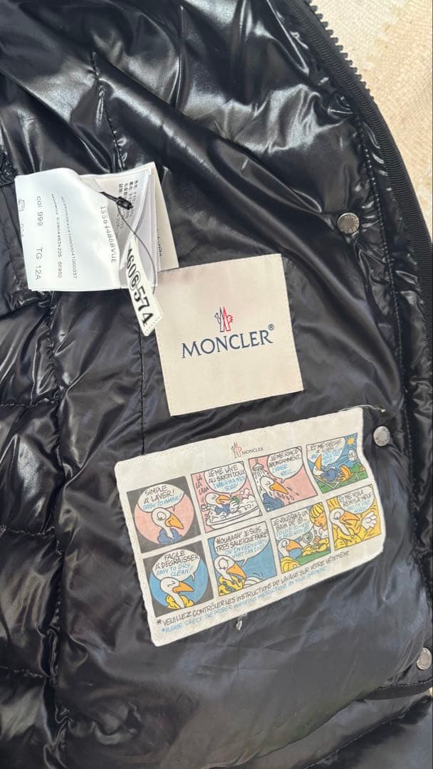 値下げ！MONCLER ブラックダウン　12anni 152cm