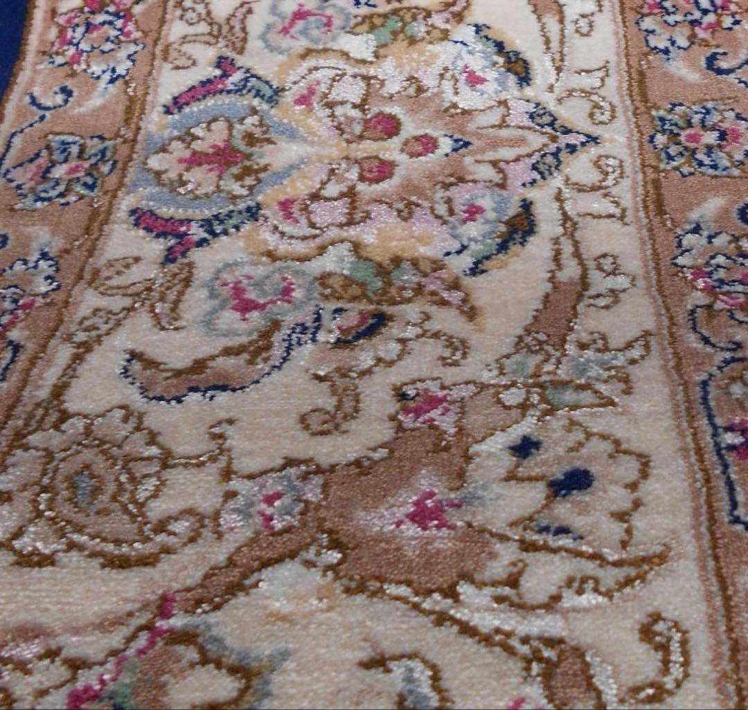 最後の一枚！輝く、多色織絨毯！本場イラン産 200×250cm-200801