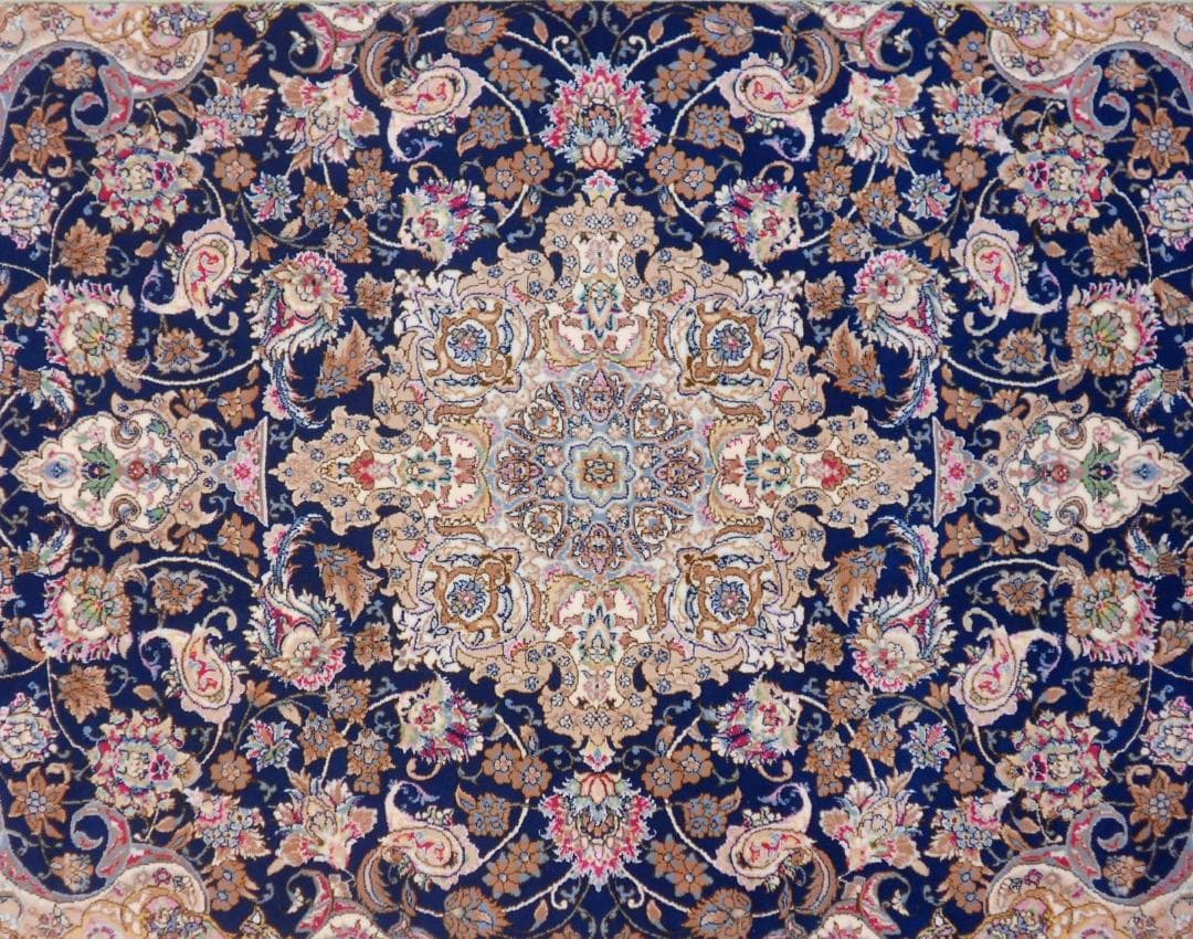 最後の一枚！輝く、多色織絨毯！本場イラン産 200×250cm-200801