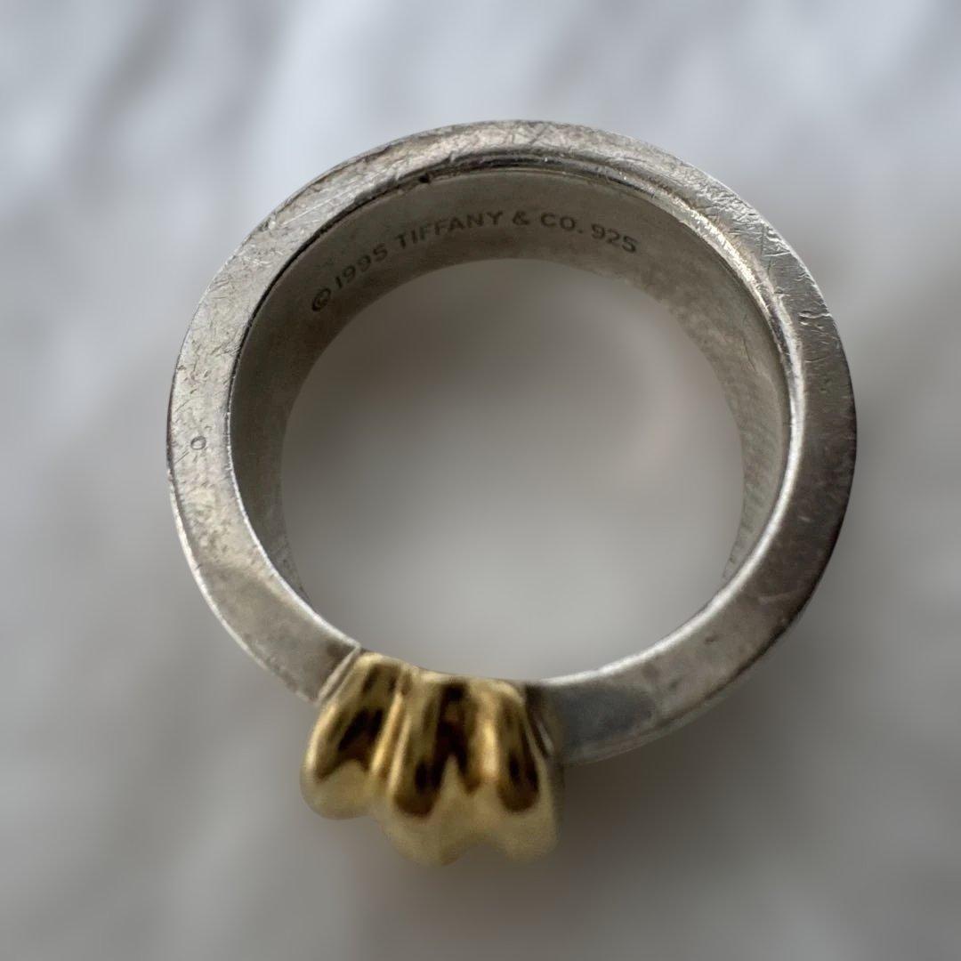 Tiffany ティファニー グルーブドウィズ3ロウ リング 11.5号