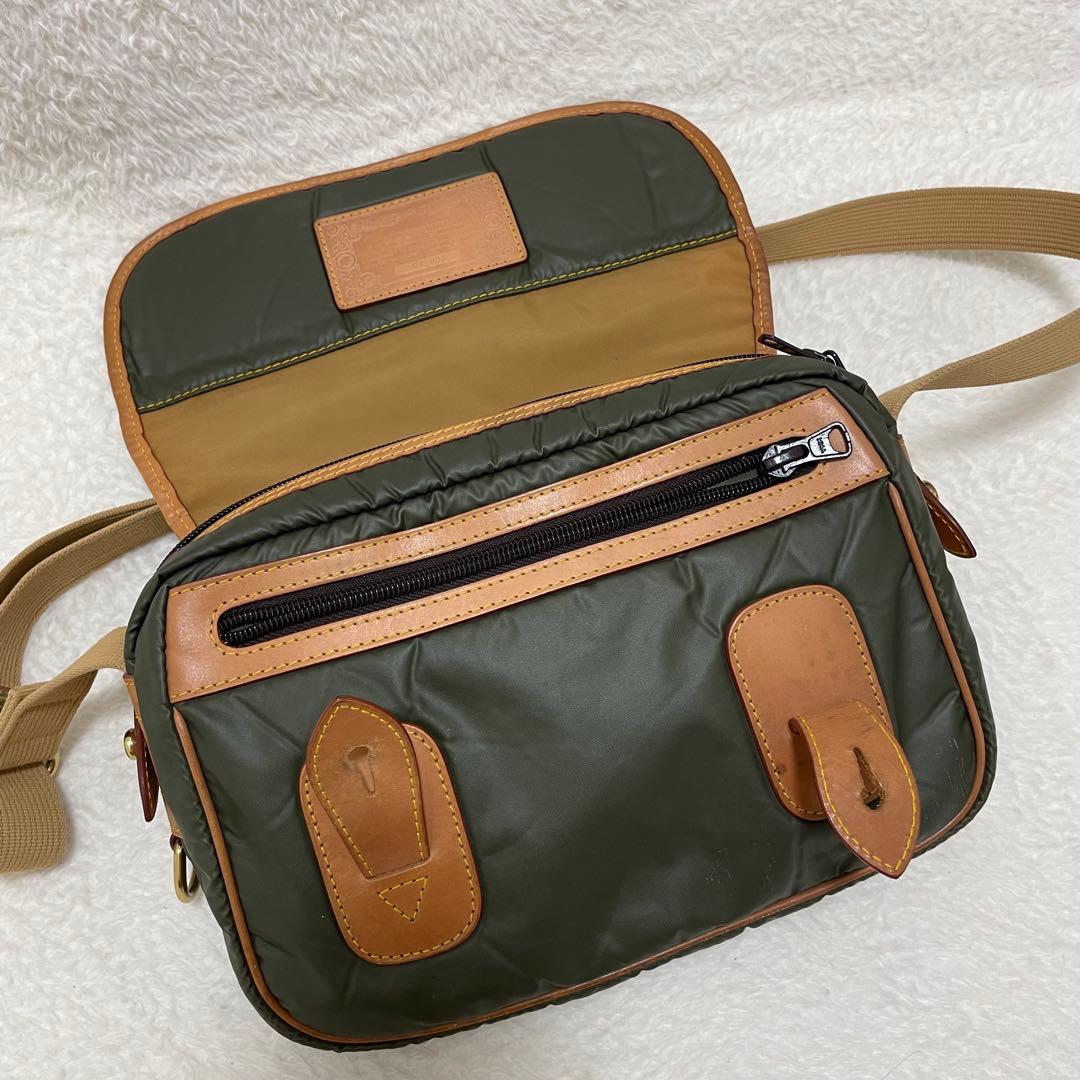 【希少】ハンティングワールド バチュークロス カーキ メッセンジャーバッグ