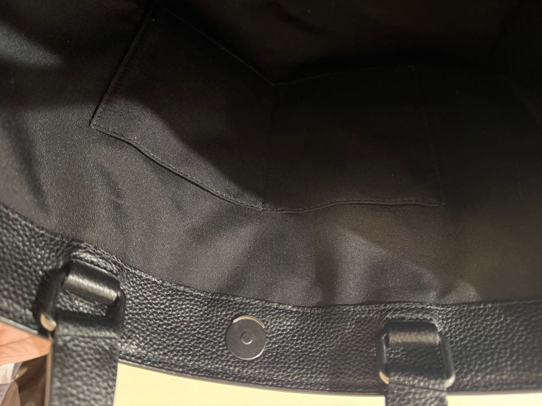 美品★ メンズ COACH レザー ダブル ハンドル トートバッグ ブラック