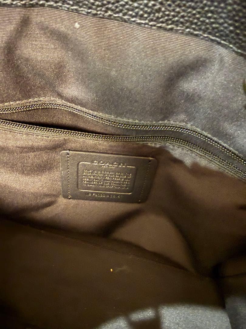 美品★ メンズ COACH レザー ダブル ハンドル トートバッグ ブラック