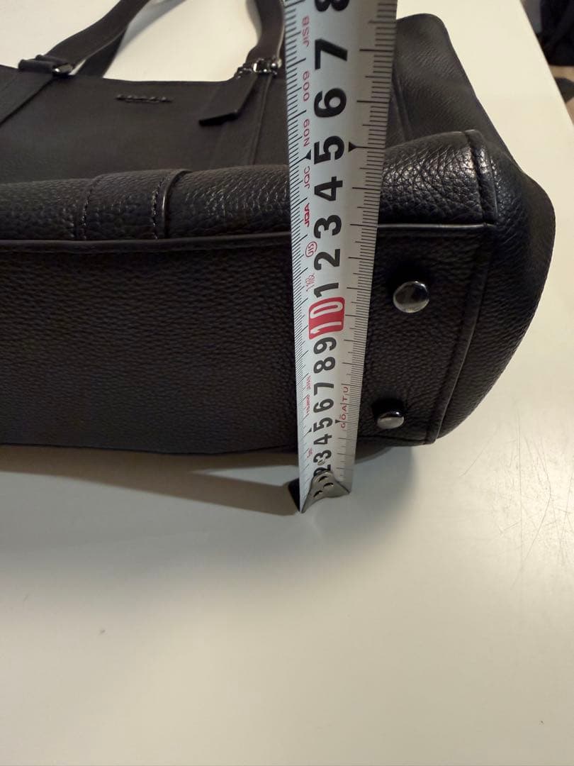 美品★ メンズ COACH レザー ダブル ハンドル トートバッグ ブラック