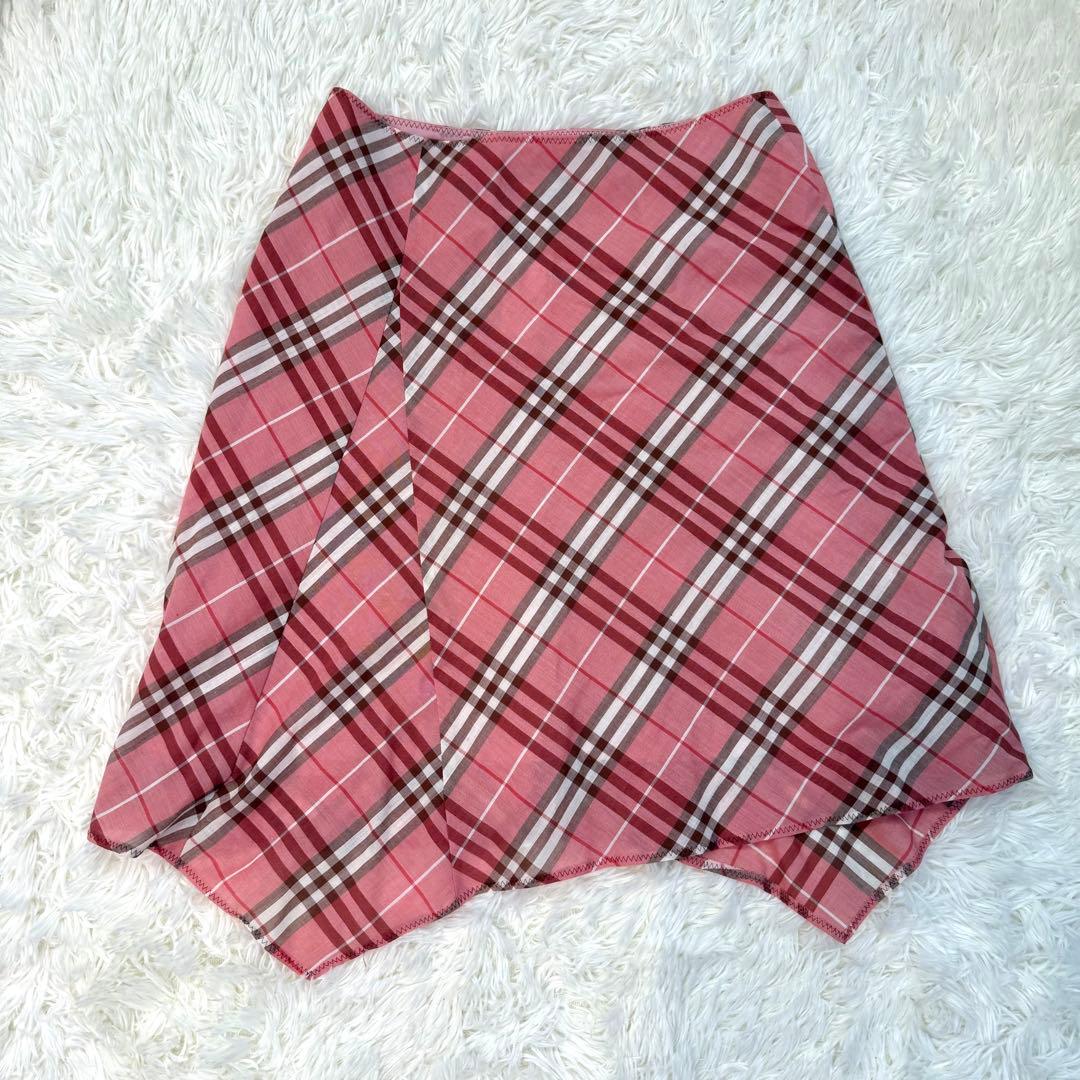 BURBERRY BLUE LABEL ノバチェック アシンメトリー スカート