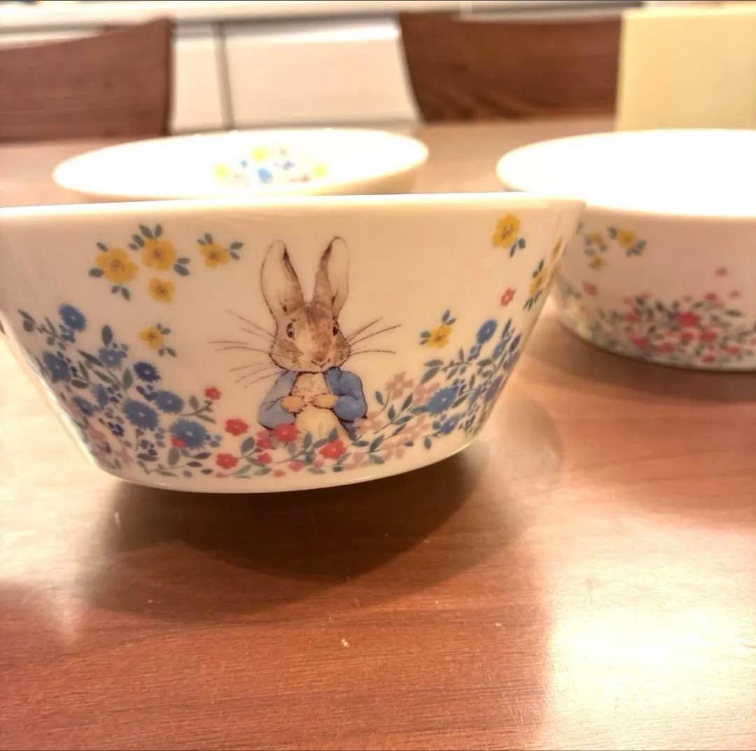 新品　未使用　ピーターラビット　陶器製　カレーパスタ皿　サラダボウル　コップ