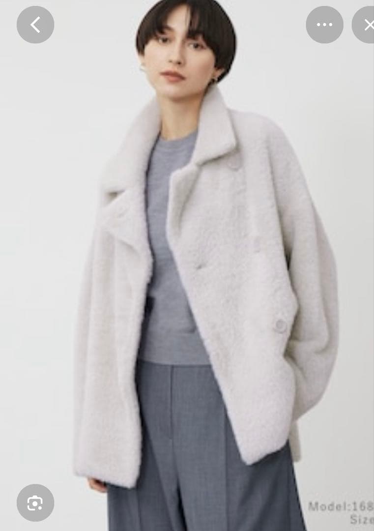 PLSTフェザーヤーンニットコート